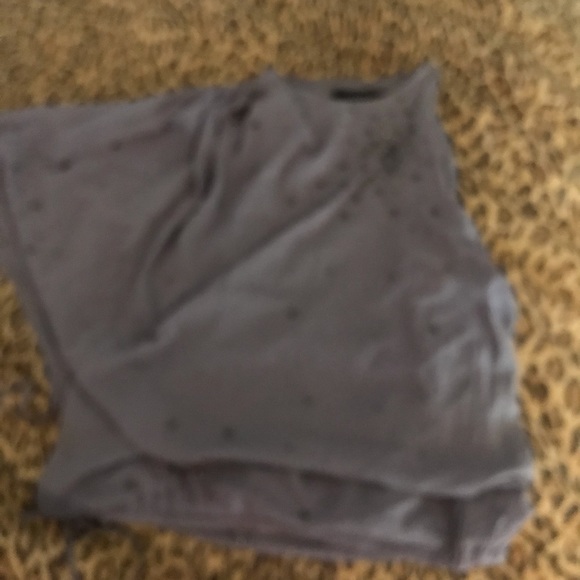 ROBERT RODRIQUEZ small lilac sheer lined one shoulder top embellished - Picture 1 of 11